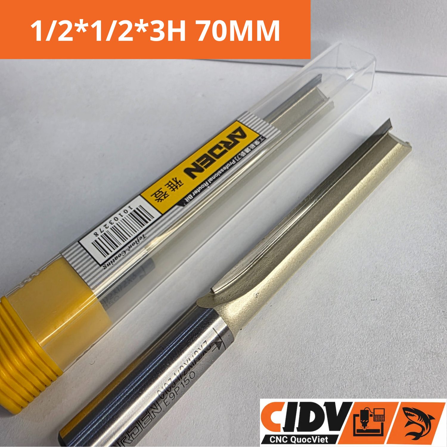 Mũi Phay CNC Arden 2 Me Thẳng - Dài 70mm ( cốt 1.2 ) Mũi Phay CNC Arden 2 Me Thẳng - Dài 70mm ( cốt 1.2 )