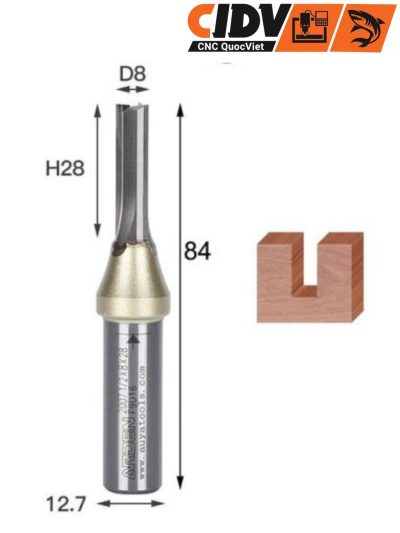 Dao CNC Arden Cắt Gỗ 3 Cánh Thẳng AK47-2 12 828H3T