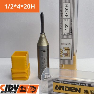 Mũi Phay CNC Arden 2 Me Thẳng 4x20mm (cốt 1.2)