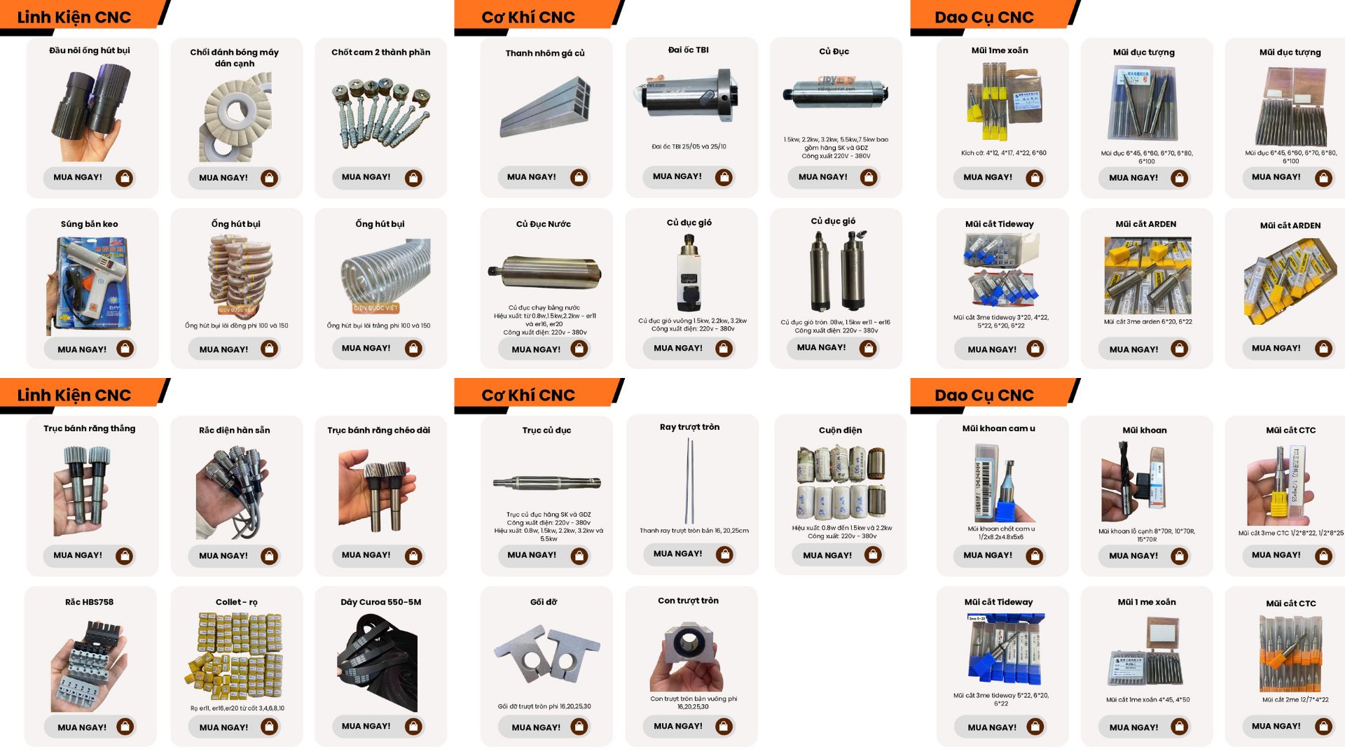 Catalog dao cụ linh kiện CIDV Quốc Việt trang 2