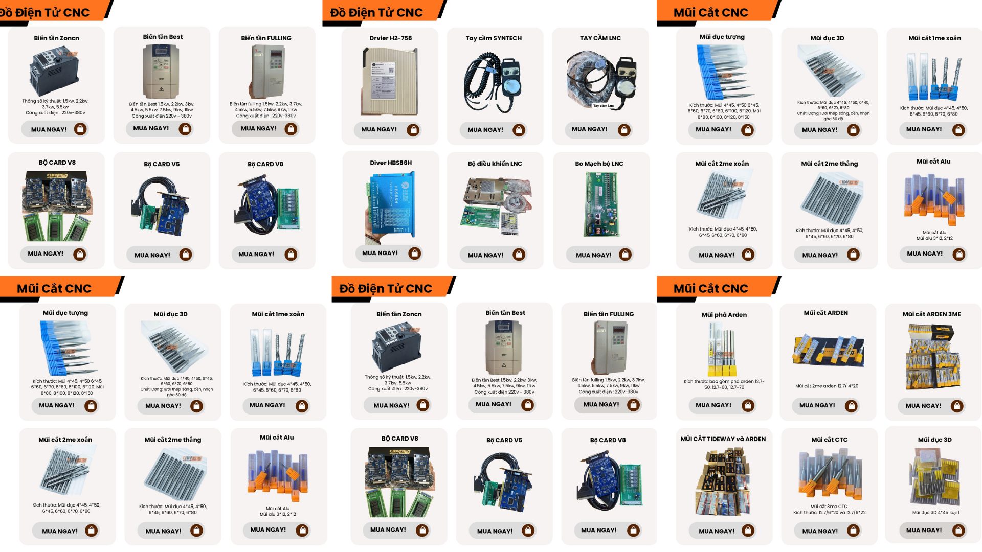 Catalog dao cụ linh kiện CIDV Quốc Việt trang 3