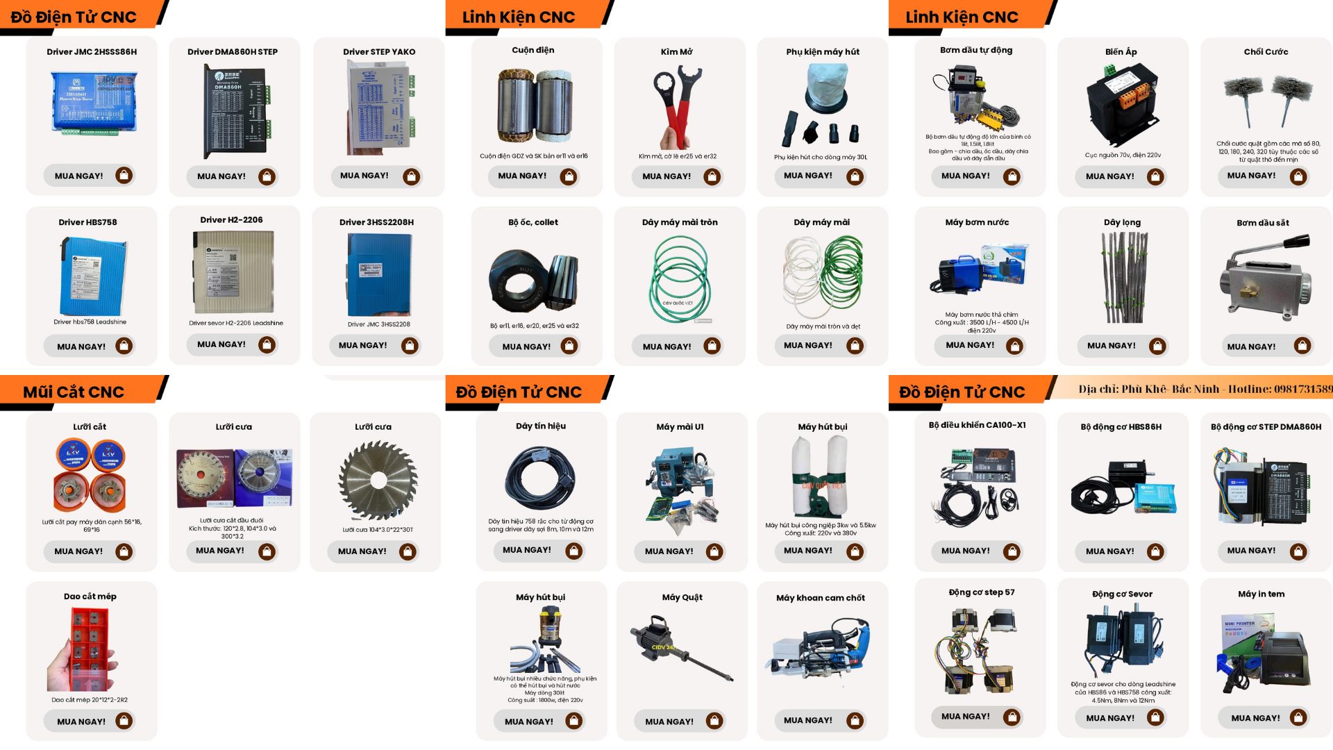 Catalog dao cụ linh kiện CIDV Quốc Việt trang 1